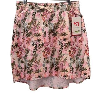 Kari Traa Ruth Skirt in peach floral NWT M